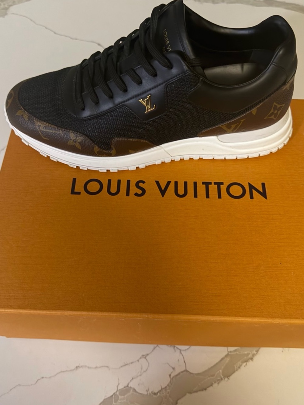 Louis Vuitton Black & Brown Monogram Men's Low-Top Sneaker